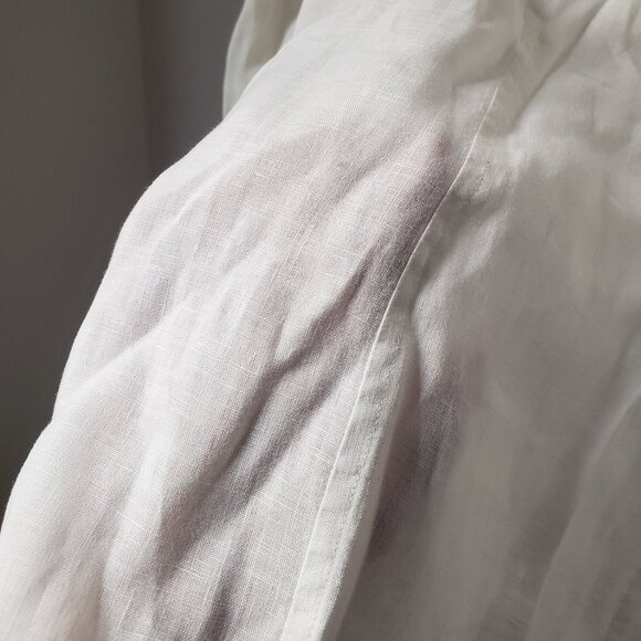 Vineyard Vines Womens Off-White Ivory Linen Button Down Shirt - Picture 10 of 13